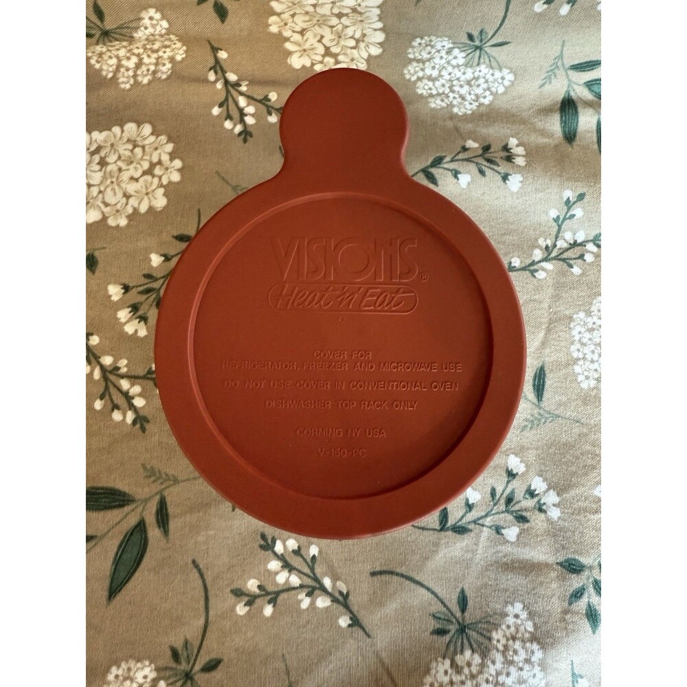 Corning Vision Ware Heat N' Eat Ceramic Dish and Lid Complete V-150-PC Vintage